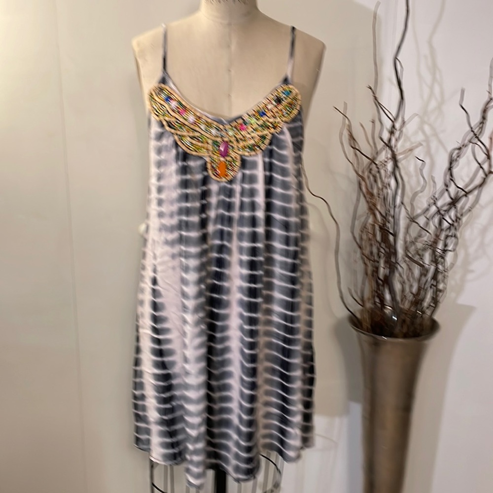 Blue Island cover up beaded dress - Picture 1 of 8